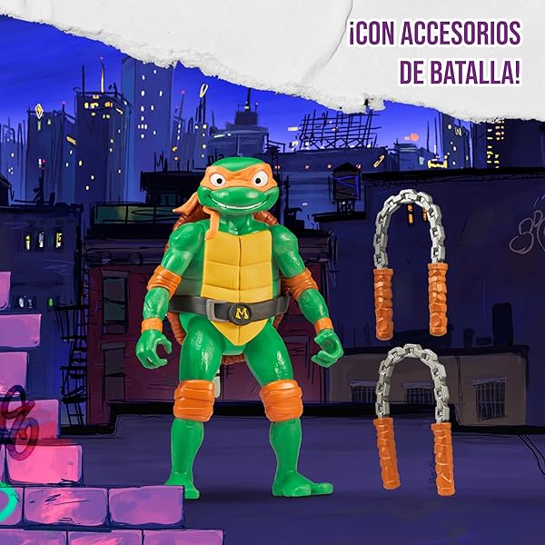 Tortugas Ninja Michelangelo Figura 30 cm Articulada | TMNT - Imagen 6