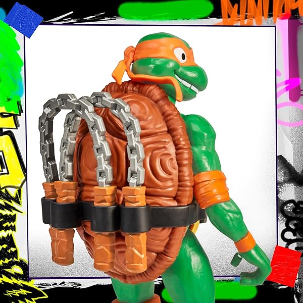 Tortugas Ninja Michelangelo Figura 30 cm Articulada | TMNT - Imagen 7