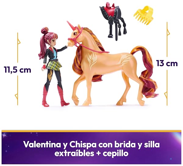 Unicorn Academy Valentina y Cinder | Muñeca y Unicornio - Imagen 2